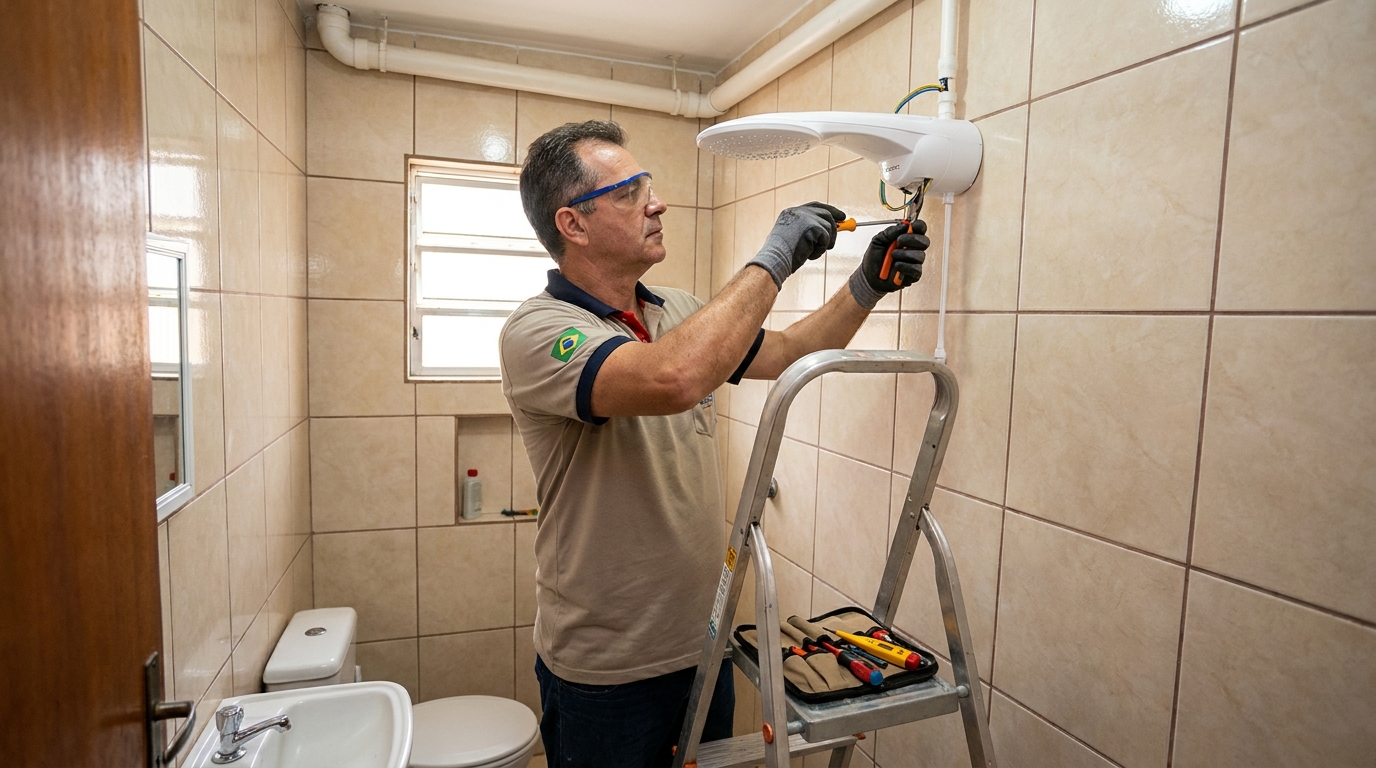 Instalação com pressurizador em Cascavel-PR
